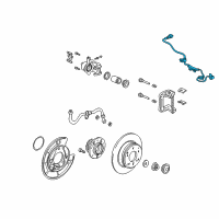OEM 2002 Acura RL Sensor Assembly, Right Rear Diagram - 57470-SZ3-003