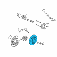 OEM Acura RL Disk, Rear Brake Drum In Diagram - 42510-SZ3-N00