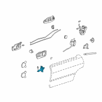 OEM 2000 Acura Integra Checker, Rear Door Diagram - 72840-SK8-003