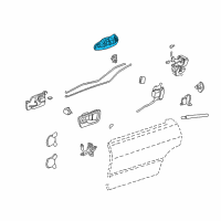 OEM Acura Integra Handle Assembly, Right Rear Door (Outer) (Ruby Red Pearl) Diagram - 72640-ST8-013YJ