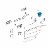 OEM 1995 Acura Integra Lock Assembly, Right Rear Door Diagram - 72610-ST8-004