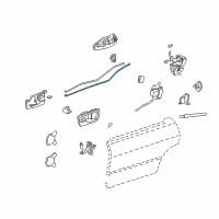 OEM 1995 Acura Integra Rod, Right Rear Inside Handle Diagram - 72631-ST8-004