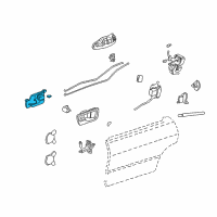 OEM 2001 Acura Integra Handle Assembly, Driver Side Inside (Graphite Black) Diagram - 72160-ST7-023ZA