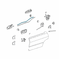 OEM 2000 Acura Integra Rod, Right Rear Door Lock Diagram - 72632-ST8-004