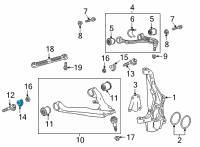 OEM 2022 Chevrolet Suburban Lower Control Arm Cam Diagram - 11602559