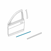 OEM 2010 Jeep Patriot Molding-Front Door Diagram - 1BB35WS2AB
