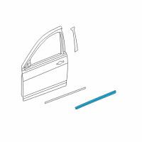 OEM 2010 Jeep Compass Molding-Front Door Diagram - 1CH94WS2AB