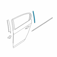 OEM 2017 BMW 330i xDrive Cover, Window Guide Web, Exterior Left Diagram - 51-35-7-258-337