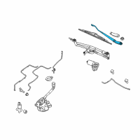 OEM 2009 Ford Taurus X Wiper Arm Diagram - 8F9Z-17526-B