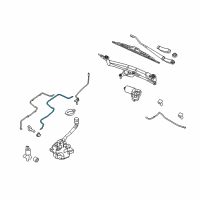 OEM 2009 Ford Taurus X Washer Hose Diagram - 8A4Z-17A605-A