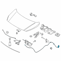 OEM 2014 Ford Transit Connect Release Cable Diagram - DT1Z-16916-D