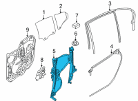 OEM 2020 BMW 840i xDrive Gran Coupe WINDOW LIFTER WITHOUT MOTOR Diagram - 51-35-8-497-037