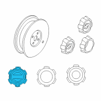 OEM 2003 Nissan Xterra Disc Wheel Ornament Diagram - 40343-7B415