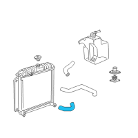 OEM 2001 Dodge Ram 2500 Van Hose-Radiator Outlet Diagram - 52028685AC