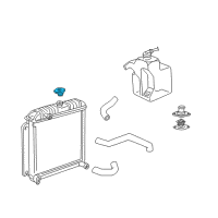 OEM 1999 Jeep Wrangler Radiator Cap Diagram - 55116901AA