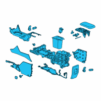 OEM 2017 Chevrolet Colorado Console Assembly Diagram - 84158288