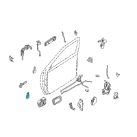 OEM 1998 Nissan Frontier Hinge Assy-Front Door Diagram - 80421-3S500