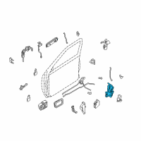 OEM 2001 Nissan Frontier Front Right (Passenger-Side) Door Lock Actuator Diagram - 80503-5P01A