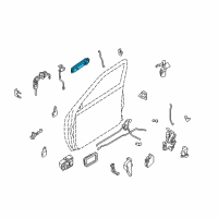 OEM 2004 Nissan Frontier Driver Side Rear Door Handle Outer Diagram - 80607-3S500