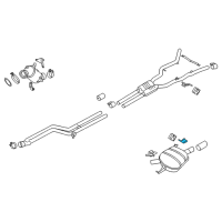 OEM BMW 640i Gran Coupe Bracket, Rear Silencer, Rear Right Diagram - 18-30-7-605-461