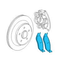 OEM 2004 Dodge Dakota Rear Disc Brake Pad Kit Diagram - 5093253AD