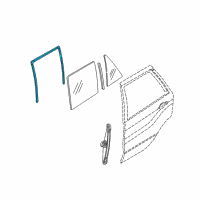 OEM 2006 BMW X5 Left Rear Window Guide Diagram - 51-35-7-020-583