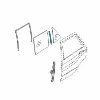 OEM 2006 BMW X5 Window Guide Web, Left Diagram - 51-34-8-402-577
