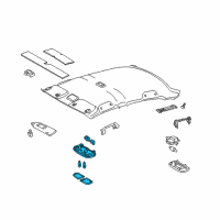 OEM Toyota Matrix Map Lamp Assembly Diagram - 81260-52050-B1