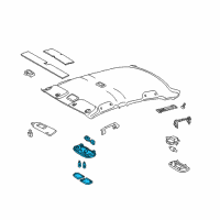 OEM 2010 Toyota Matrix Map Lamp Assembly Diagram - 81260-52050-B1