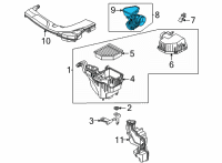 OEM Nissan Rogue Air Duct Diagram - 16576-6RA0A