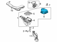 OEM 2021 Nissan Rogue Air Cleaner Housing Cover Diagram - 16526-6RA1B