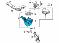 OEM Nissan Rogue Air Cleaner Housing Diagram - 16528-6RA0B