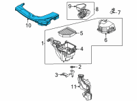 OEM Nissan Rogue Air Duct Diagram - 16554-6RA0A