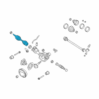 OEM 2002 Mercury Mountaineer Axle Assembly Diagram - 6L2Z-3A427-AA