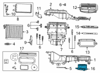 OEM Jeep Grand Cherokee L BLOWER WITH WHEEL Diagram - 68542630AA