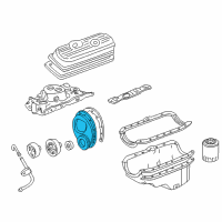 OEM 1986 GMC Safari Cover Asm-Crankcase Front End & Pointer Diagram - 14094578