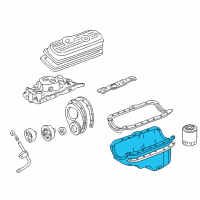 OEM 1995 GMC Safari Pan, Oil Diagram - 10054809