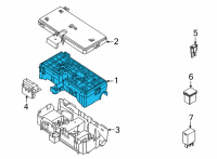 OEM Ford Bronco PANEL ASY - FUSE JUNCTION Diagram - MB3Z-14A068-A