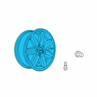 OEM 2010 Jeep Liberty Aluminum Wheel Diagram - 1CG34PAKAA