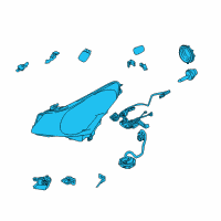 OEM Infiniti G37 Right Headlight Assembly Diagram - 26010-1NM0C