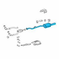 OEM 2006 Chrysler Crossfire Exhaust Muffler And Tailpipe Diagram - 5135436AA