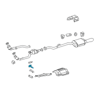 OEM 2006 Chrysler Crossfire Bracket-Catalytic Converter Diagram - 5097278AA