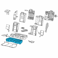 OEM 2015 Dodge Charger Seat Cushion Foam Rear Diagram - 68159140AA