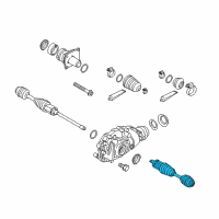 OEM 2013 BMW ActiveHybrid 3 Front Left Cv Axle Shaft Diagram - 31-60-7-597-693