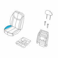 OEM 2013 Dodge Avenger Seat Cushion Foam Diagram - 68141335AA