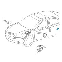 OEM 2013 Toyota Tacoma Side Sensor Diagram - 89831-02120