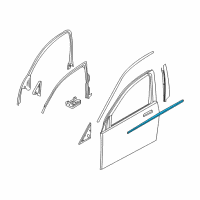 OEM BMW 760i Outer Weatherstrip, Left Diagram - 51-21-8-022-205