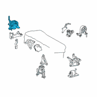 OEM Toyota Venza Side Mount Diagram - 12305-F0090