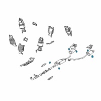 OEM 2011 Acura MDX Rubber, Exhaust Mounting Diagram - 18215-STX-A01