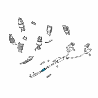 OEM 2008 Acura MDX Catalytic Converter Diagram - 18160-RYE-A00